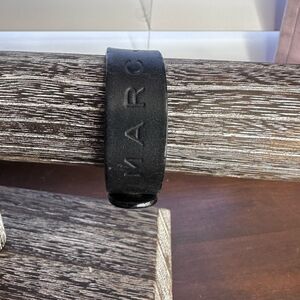 Marc Jacobs black leather snap bracelet